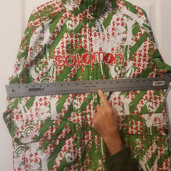 SALOMON Jacket XL Colorful Full Zip Snow Outdoor Logo Pockets Winter - Picture 13 of 13